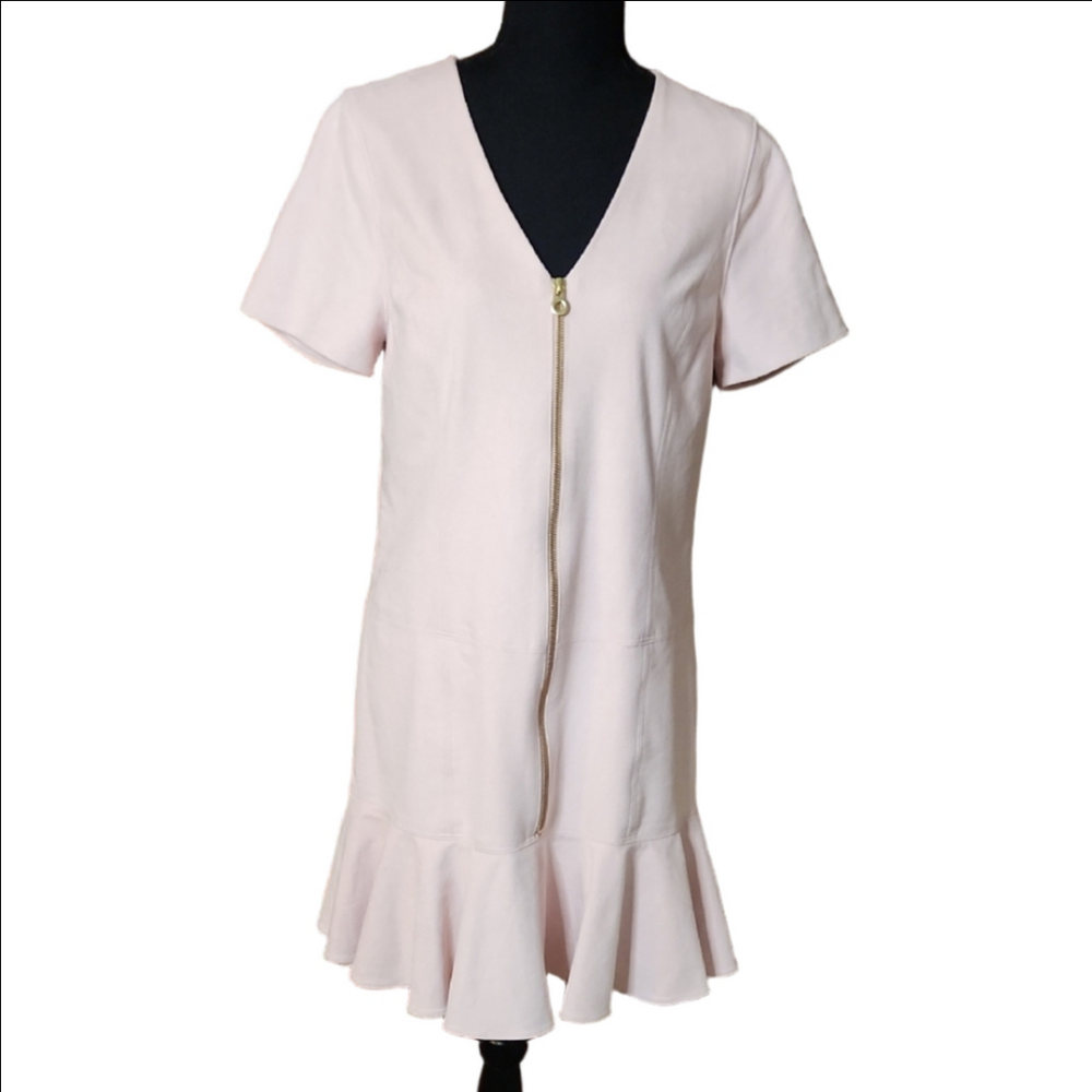 Anna Cate Light Pink V-Neck Dress, Size Medium